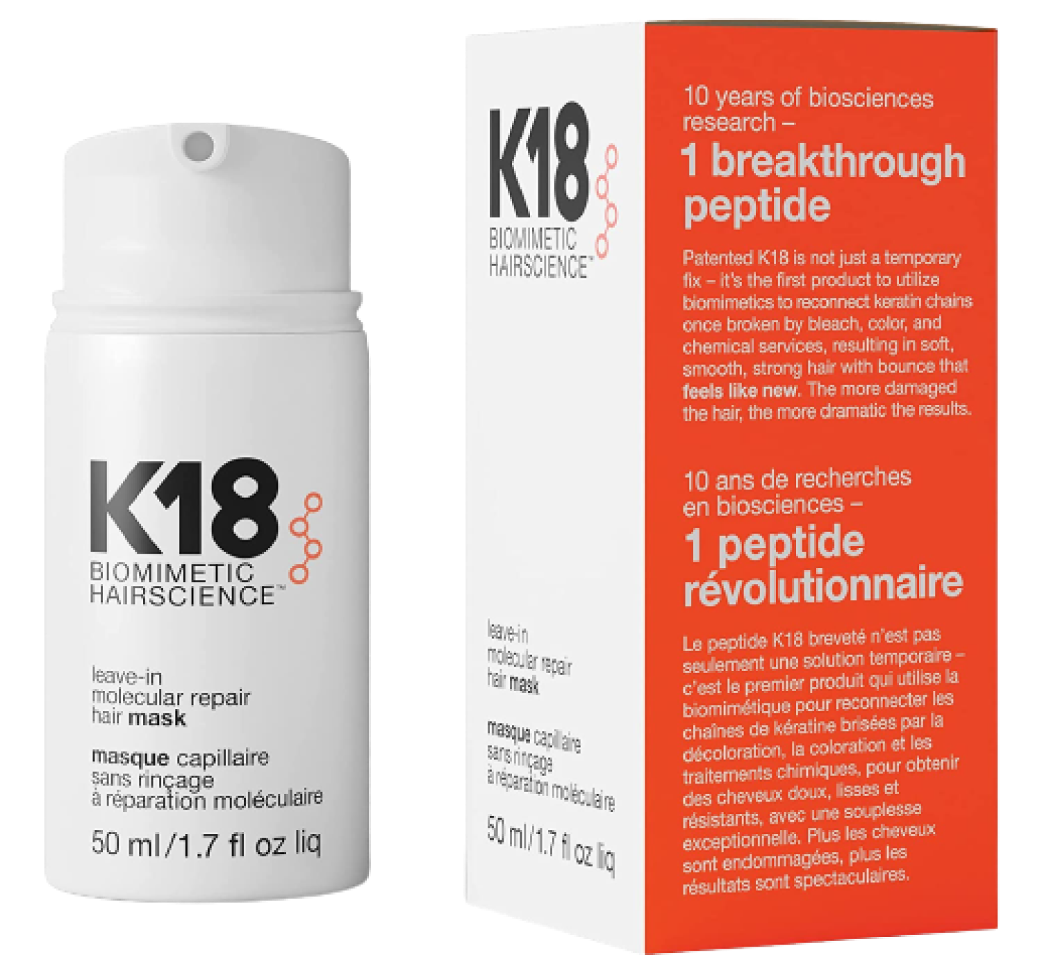k18 Leave-In Molecular Repair Hair Mask